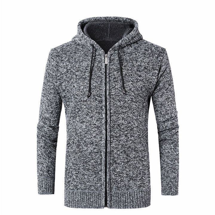 Men's modern cardigan with hood and soft lining Lisslune