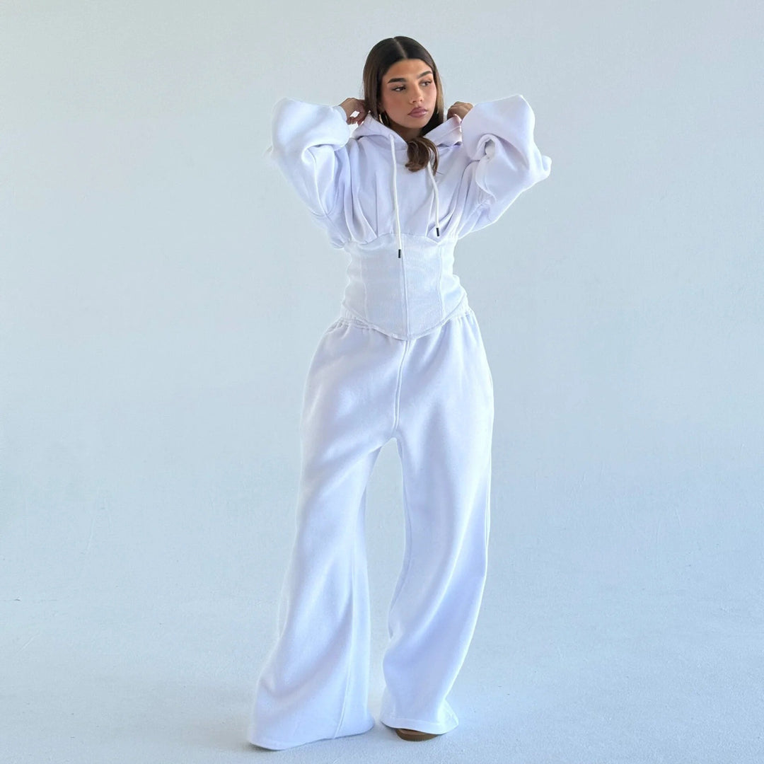 Women's Oversized Hoodie and Wide Pants Set Lisslune