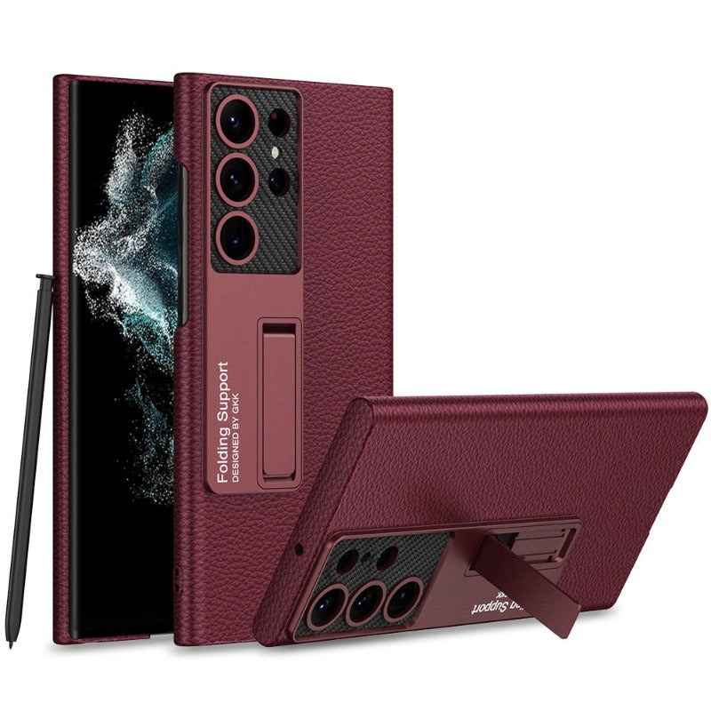 Lisslune | Luxurious, ultra-thin leather phone case, shockproof, for Samsung Galaxy 23
