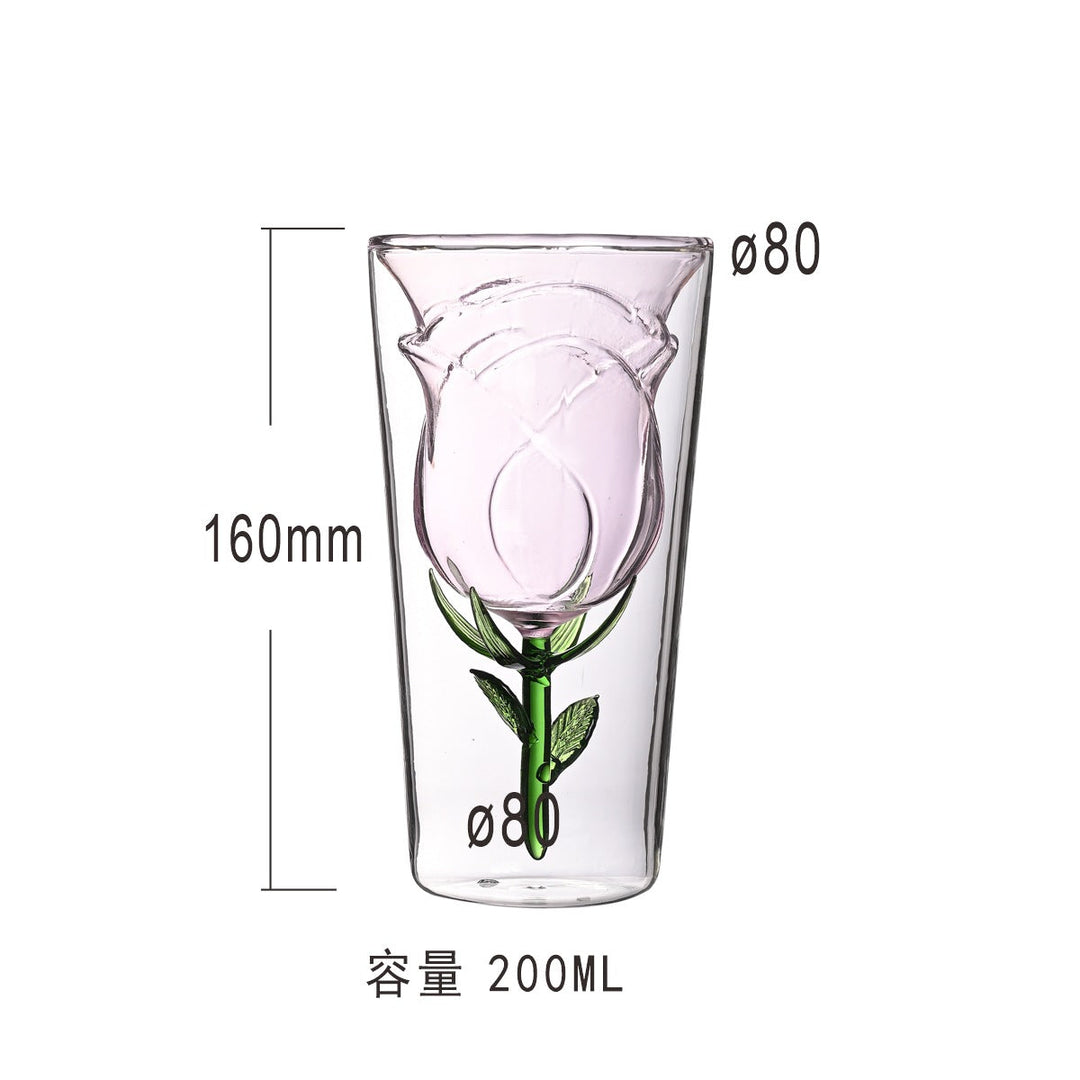 Rynx | Autumn Apartment Decor Creative Romantic Love Glass Goblet High-Quality Wine Goblet Design Sense Engagement Gift Goblet
