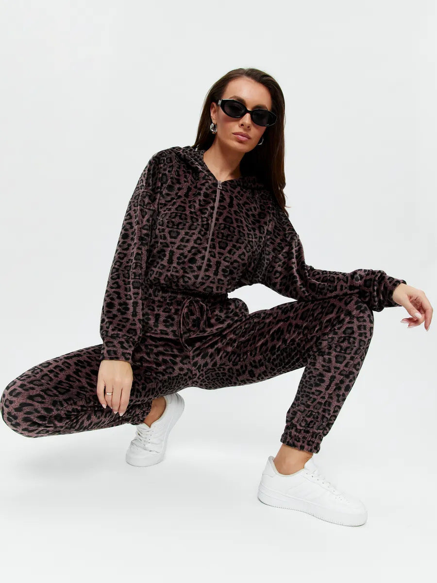Women's velvety hoodie jumpsuit Lisslune