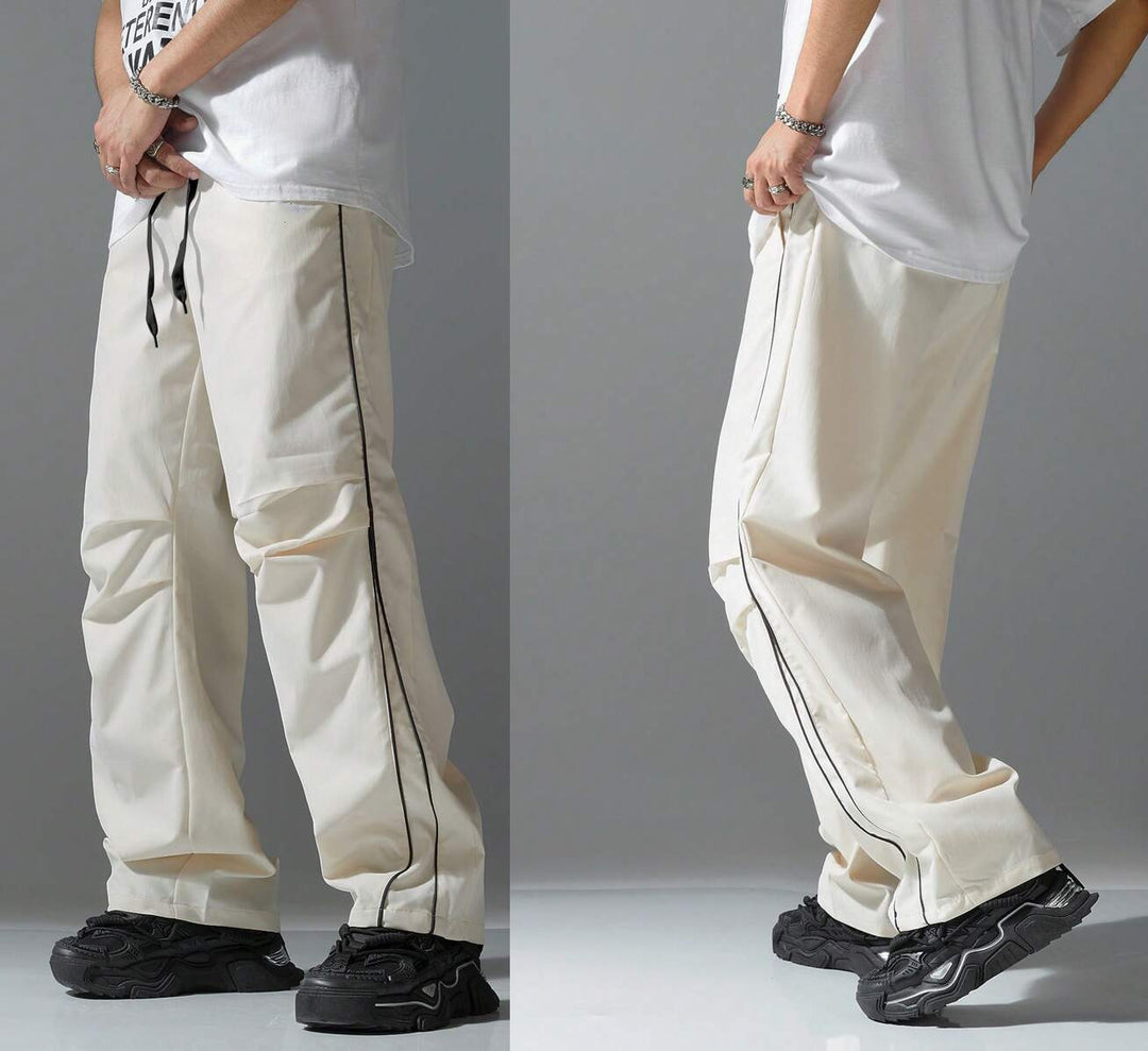 Men's casual sports pants with elastic waistband and side seams Lisslune