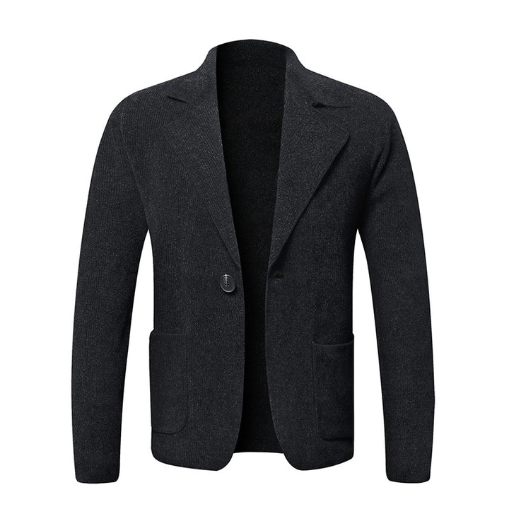 Men's elegant knitted blazer with practical pockets Lisslune