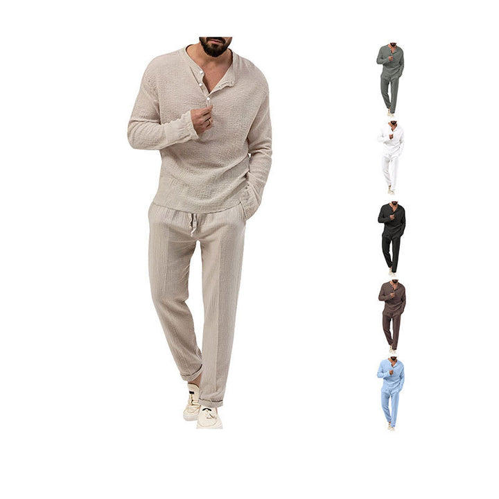 Men's loungewear set with breathable top and comfortable joggers Lisslune