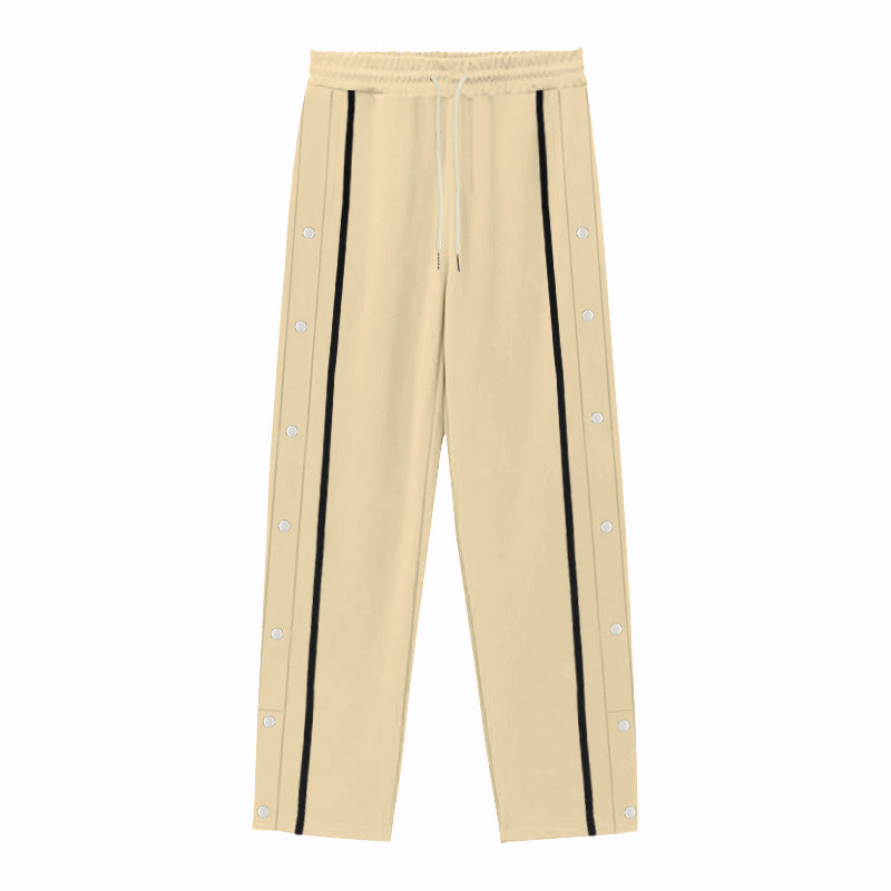 Men's Sporty Snap-Off Jogging Pants with Elastic Waistband Lisslune