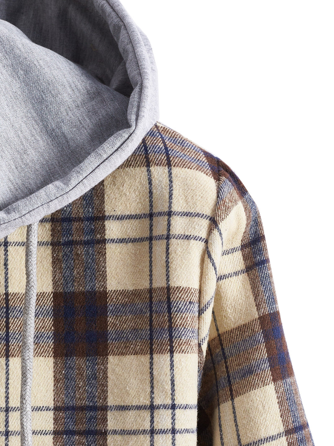 Men's shirt with integrated hood and check pattern Lisslune