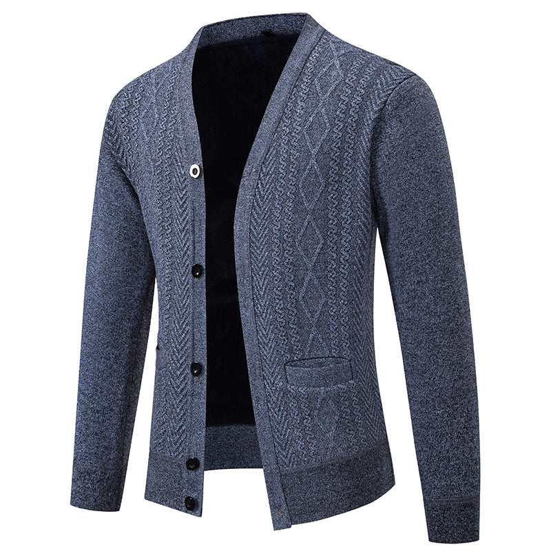 Men's cardigan with textured design and button closure Lisslune