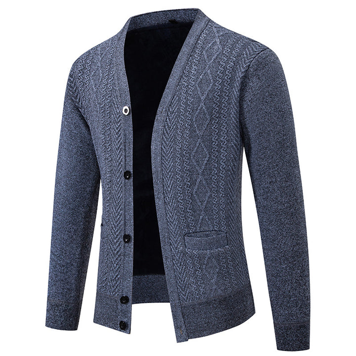 Men's cardigan with textured design and button closure Lisslune