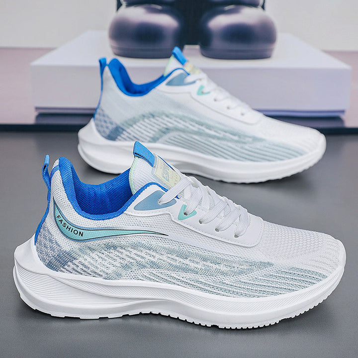 Men's Sporty Sneakers with Breathable Mesh Upper and Cushioning Sole Lisslune
