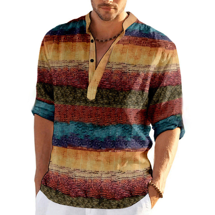 Men's Casual Short Sleeve Shirt in Modern Check Pattern Lisslune