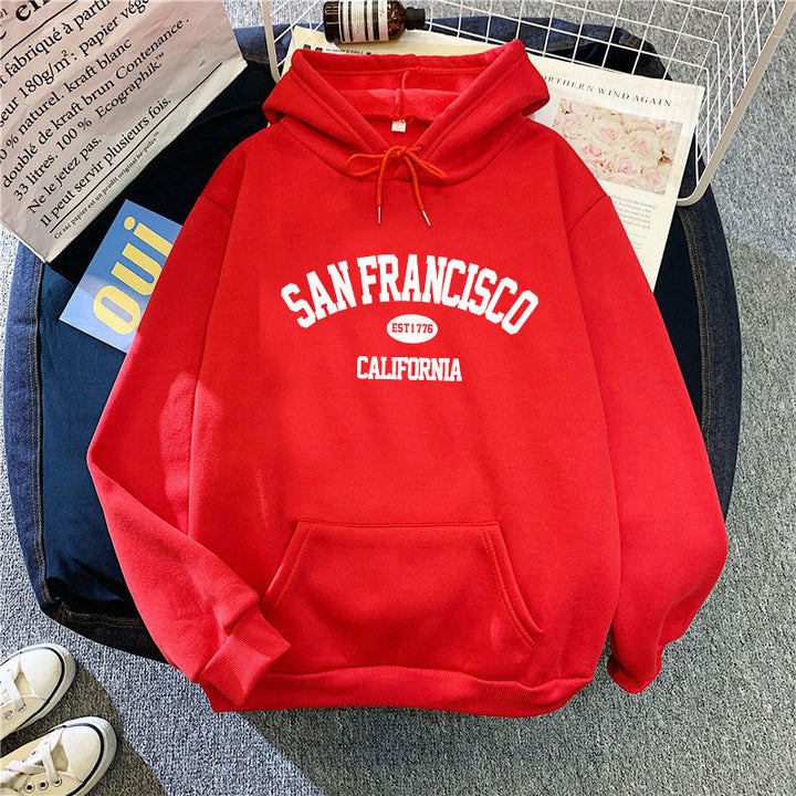 Women's Hoodie with San Francisco Print Lisslune