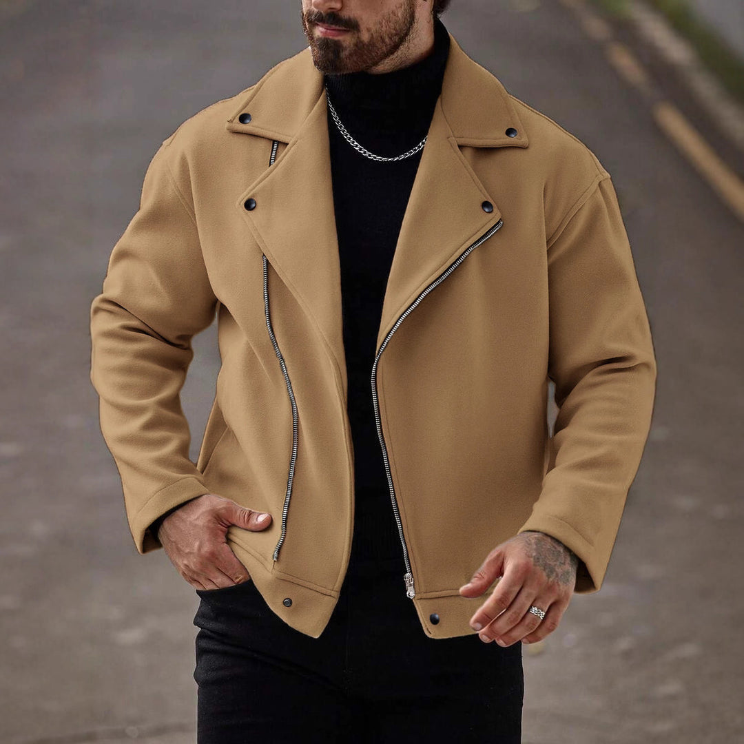 Men's Casual Motorcycle Jacket with Soft Lining Lisslune