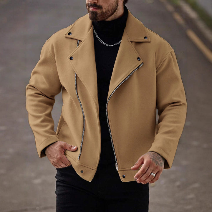 Men's Casual Motorcycle Jacket with Soft Lining Lisslune