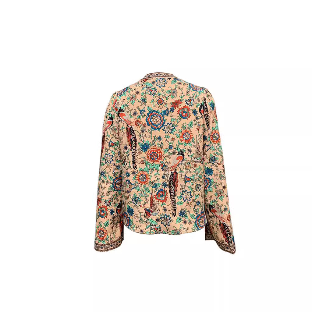 Women’s blouse with floral pattern and wide sleeves Lisslune