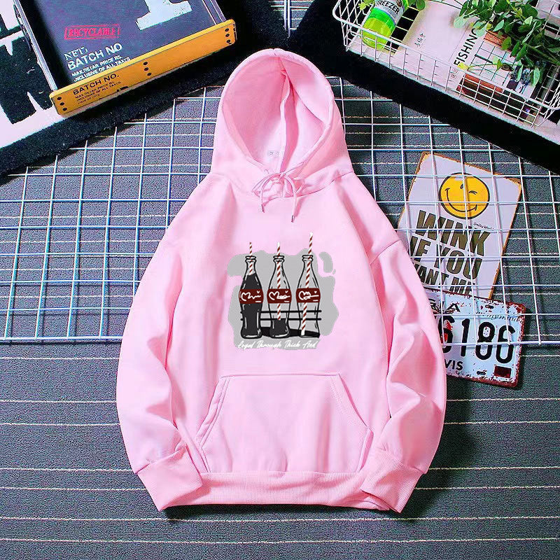 Women's hooded sweatshirt with playful Coca-Cola bottle motif Lisslune