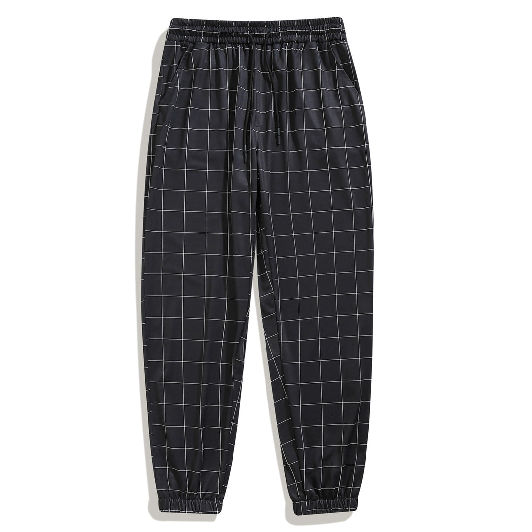 Men's sporty leisure pants with fashionable check pattern Lisslune