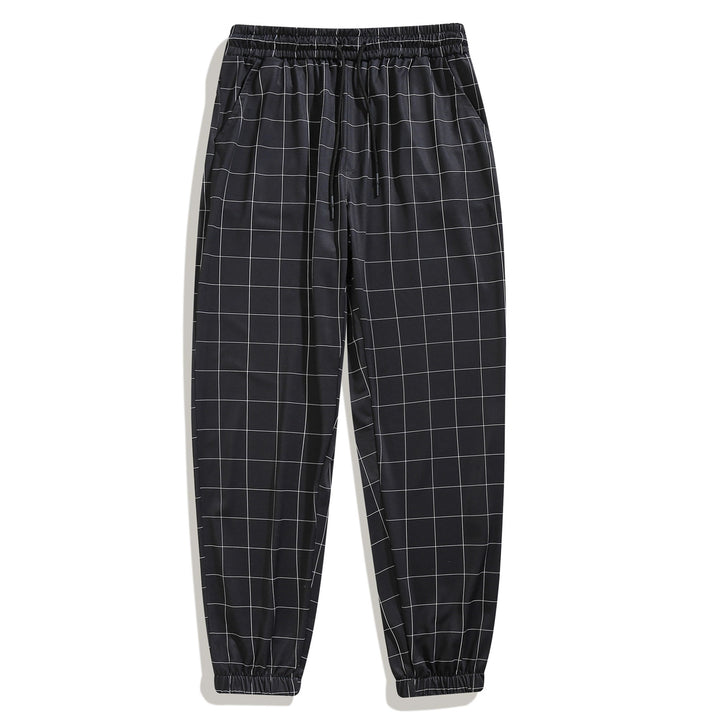Men's sporty leisure pants with fashionable check pattern Lisslune
