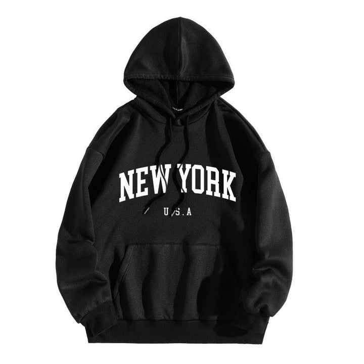 Women's hoodie with stylish New York print Lisslune