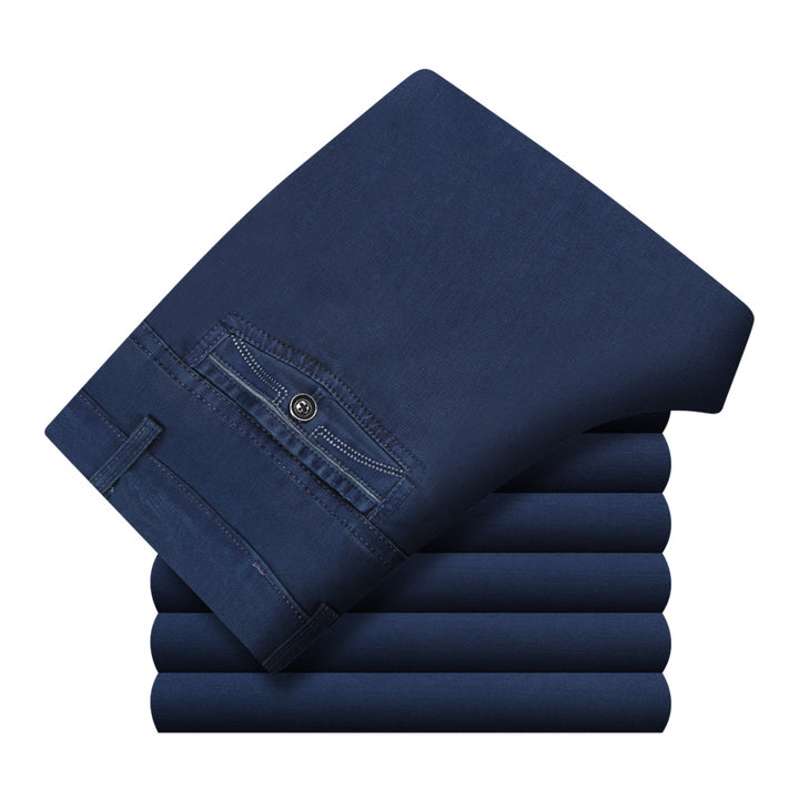 Men's classic chinos with side pockets and elastic waistband Lisslune