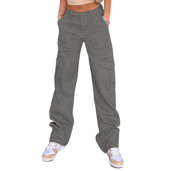 Women's cargo pants with a casual cut and practical side pockets Lisslune