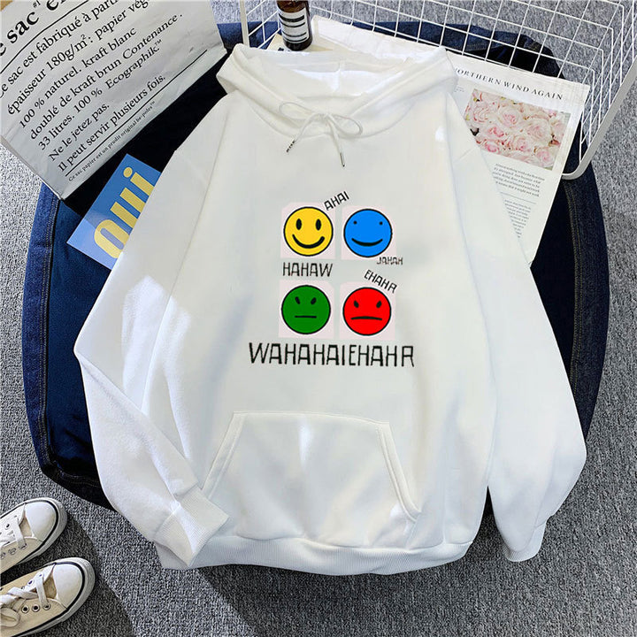 Women’s hoodie with cheerful emoji design Lisslune