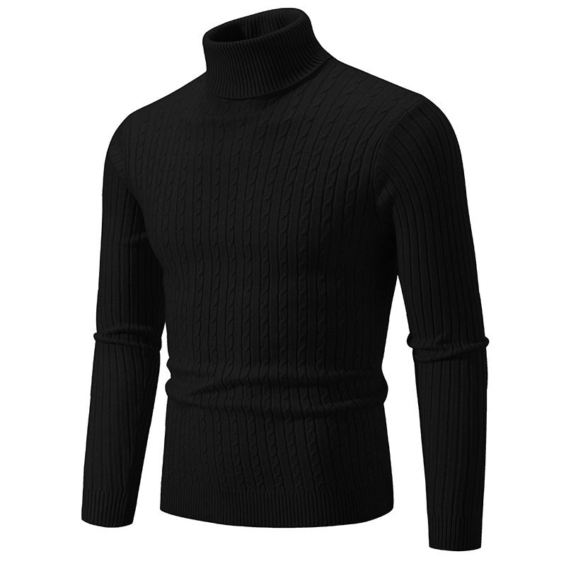 Men's turtleneck sweater with textured knit pattern Lisslune