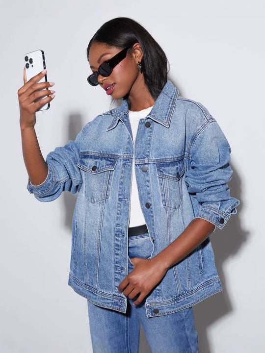 Women's oversized denim jacket Lisslune