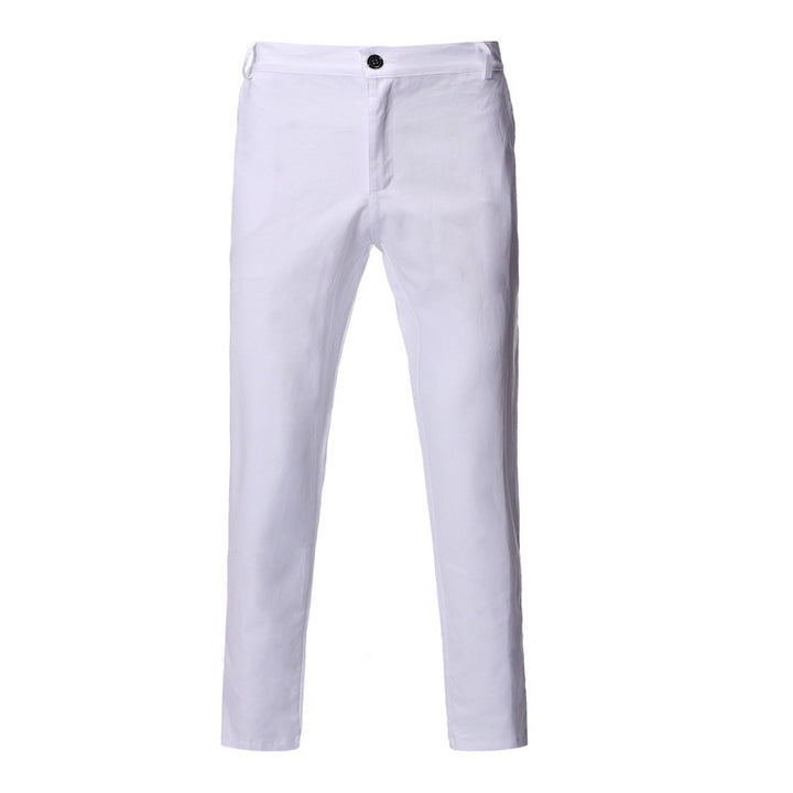 Men's comfortable chino pants with modern cut and elastic waistband Lisslune