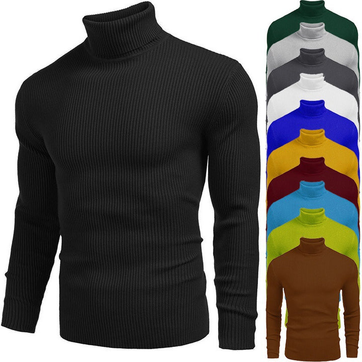 Men's turtleneck sweater made of fine rib knit Lisslune