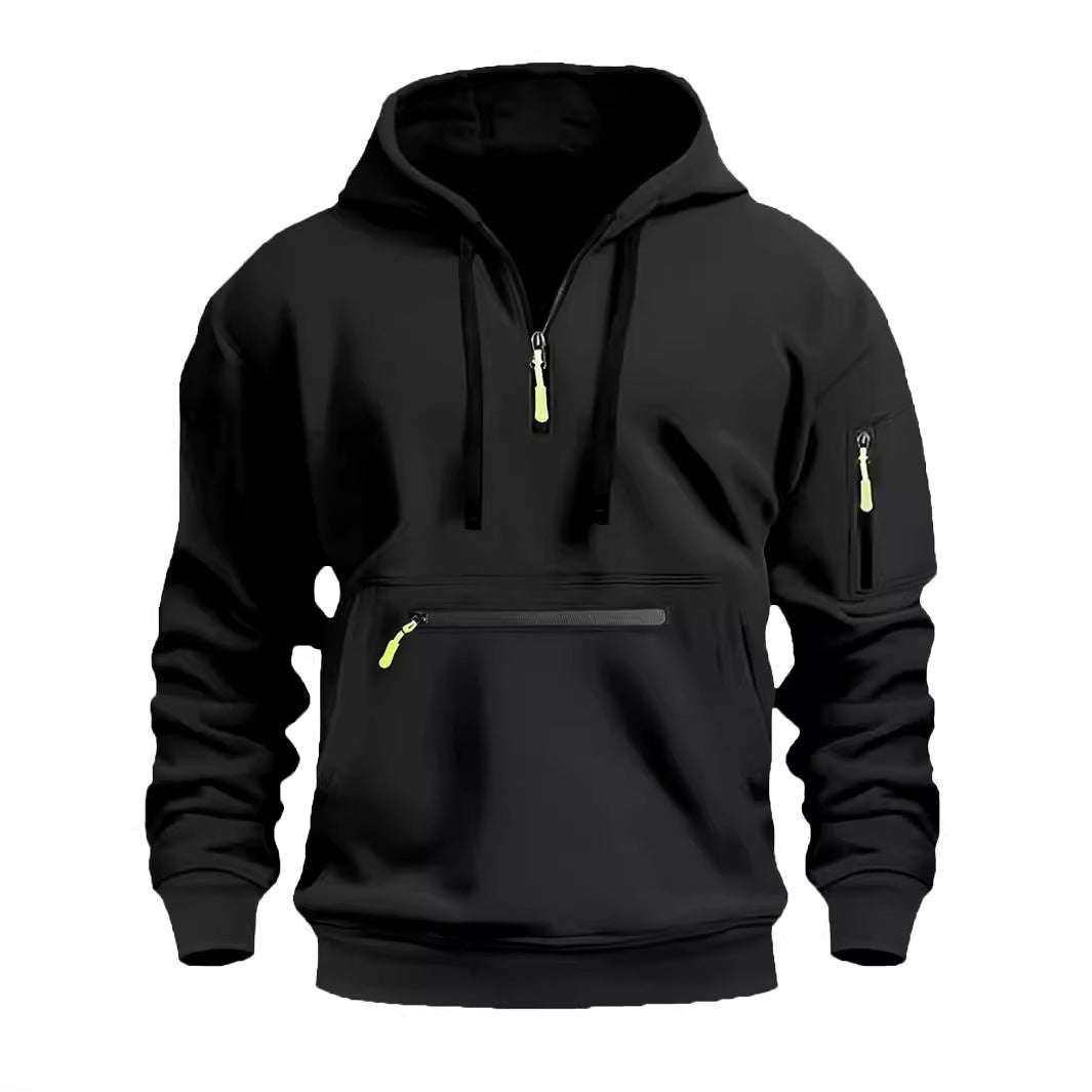 Men's stylish hoodie with practical zippered pockets Lisslune