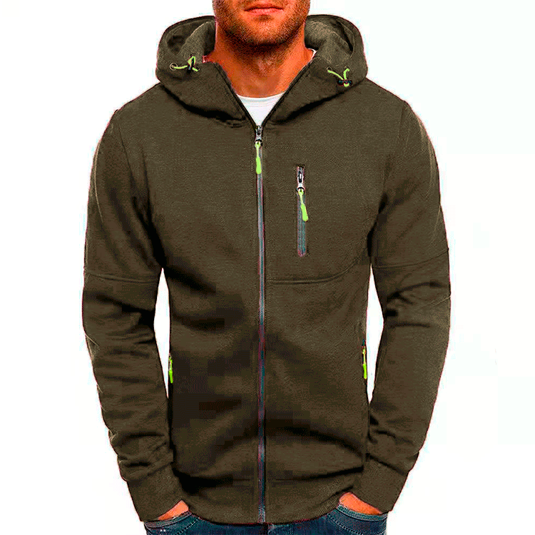 Men's functional jacket with practical zip pockets and adjustable hood edge Lisslune
