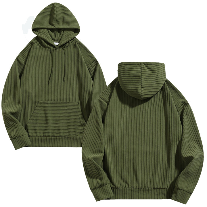 Men's casual hoodie with ribbed design and practical pockets Lisslune