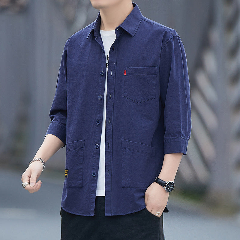 Men's casual shirt blouse with practical pockets and modern cut Lisslune