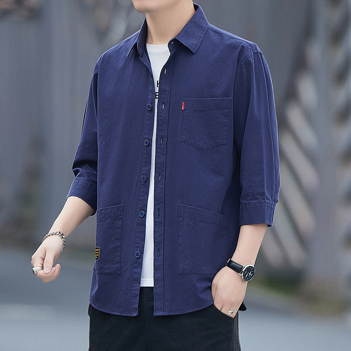 Men's casual shirt blouse with practical pockets and modern cut Lisslune