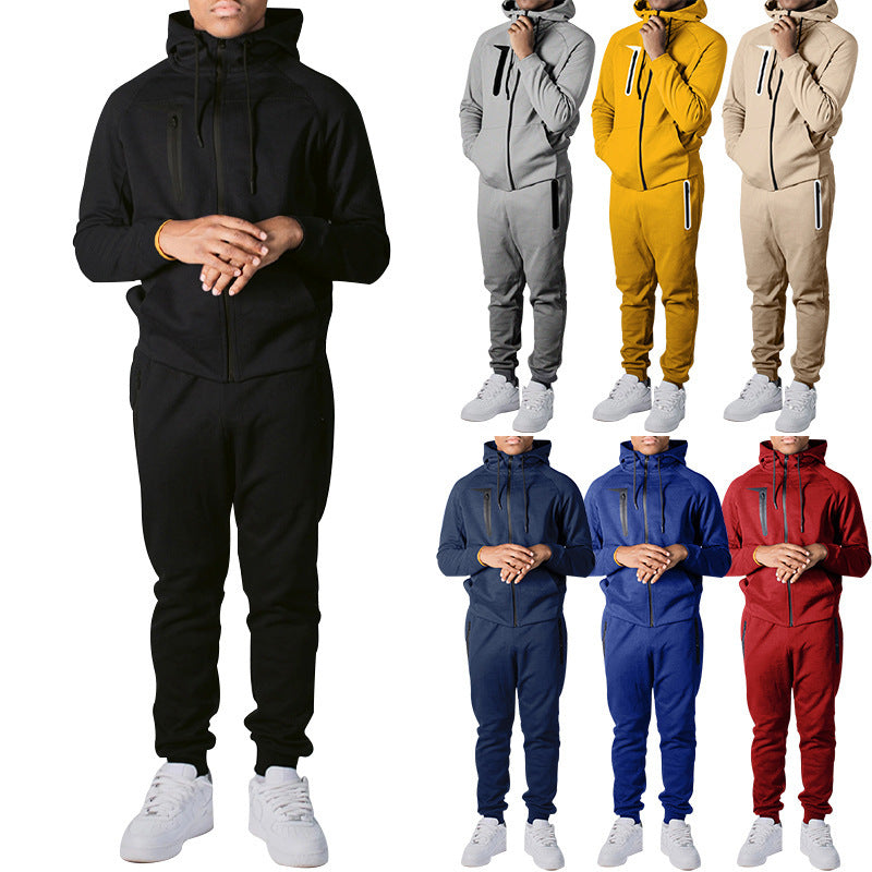 Men's sporty leisure set with highly elastic jacket and comfortable jogger pants Lisslune