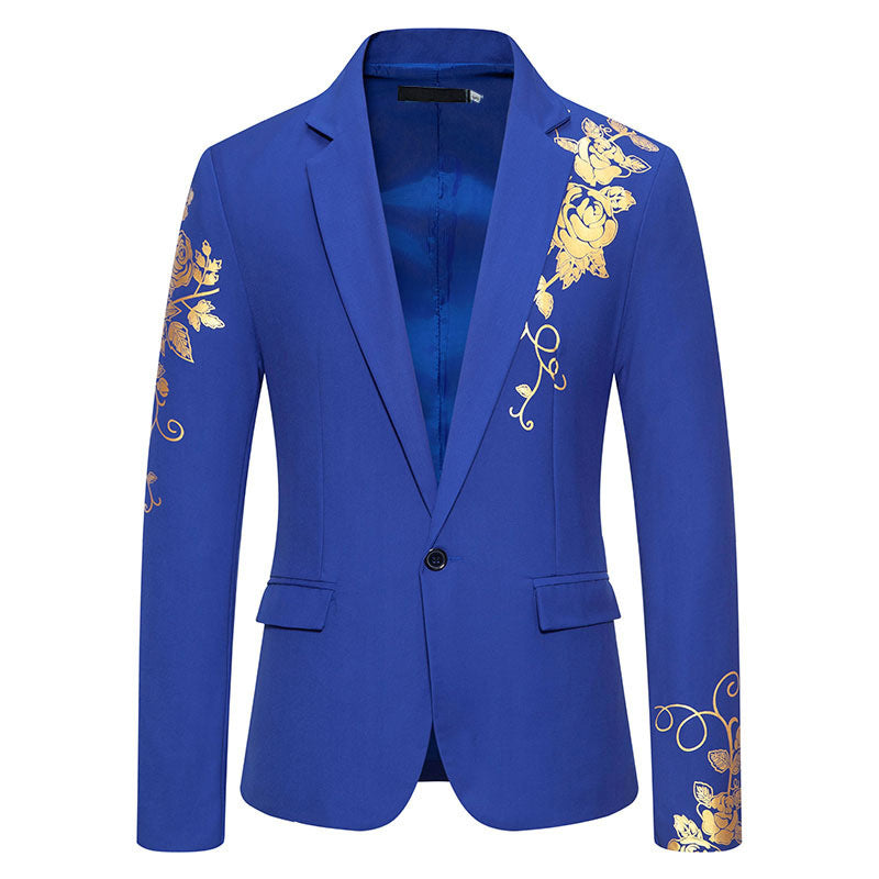 Men's elegant blazer with floral embroidery design and fine details Lisslune