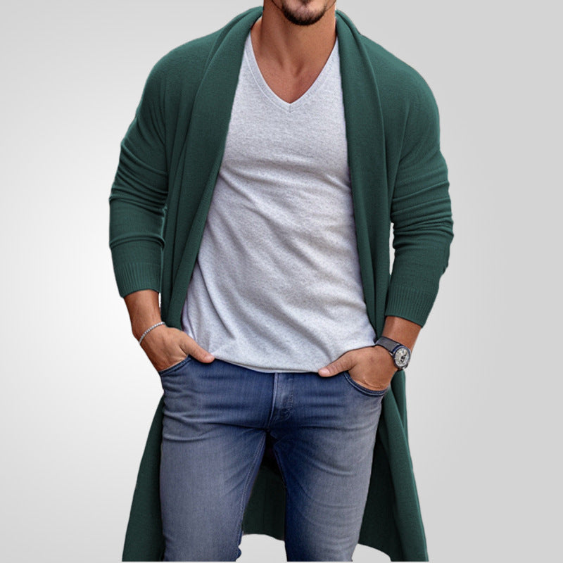 Men's casual knitwear cardigan with open cut Lisslune