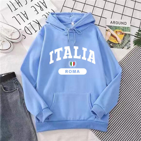 Ladies hoodie with Italy print Lisslune