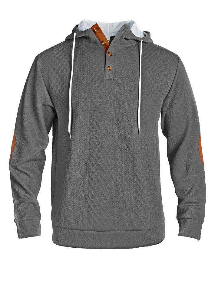 Men's casual hoodie with innovative knit structure and fashionable accents Lisslune