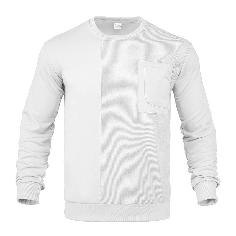 Men's casual sweatshirt with textured design and practical chest pocket Lisslune