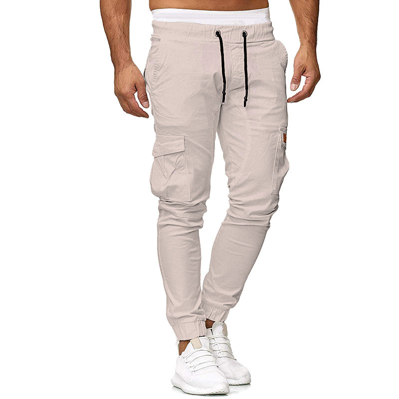 Men's cargo jogging pants with functional side pockets and elastic waistband Lisslune