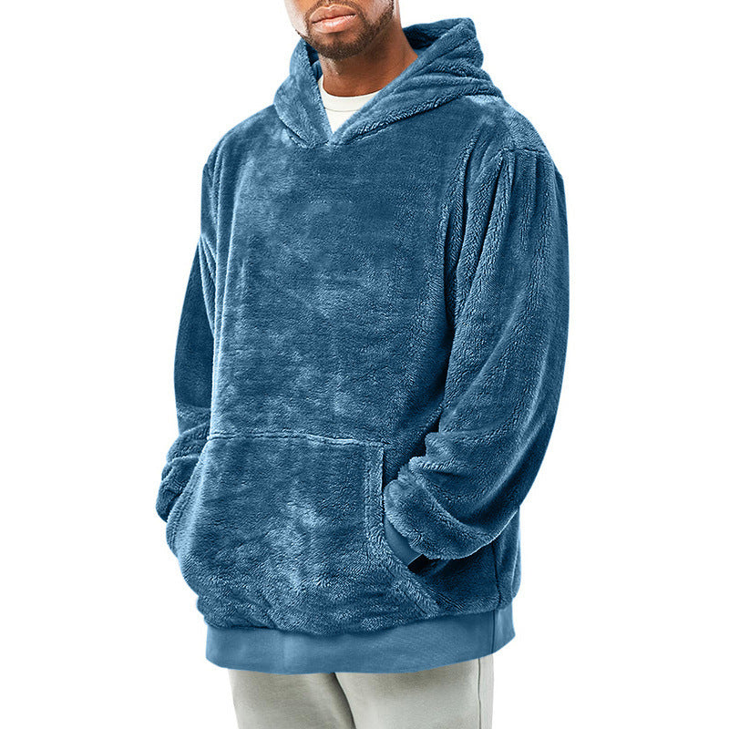 Men's hoodie made of soft fleece with practical pockets Lisslune