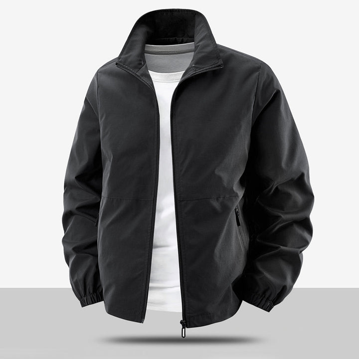 Men's Lightweight Functional Jacket with Adjustable Collar and Practical Pockets Lisslune