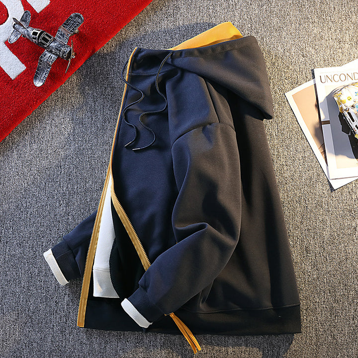 Men's stylish hoodie jacket with contrasting details Lisslune