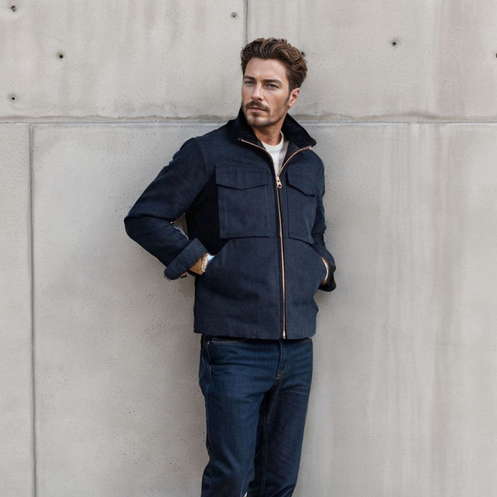 Men's stylish functional jacket in modern design with generous pockets Lisslune
