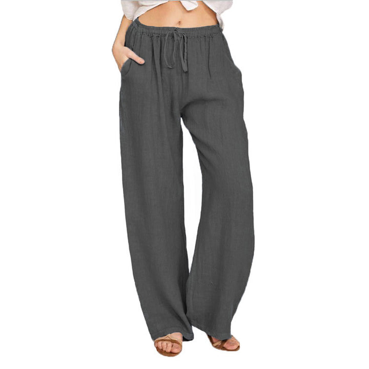 Damen bequeme Leinenhose Lisslune