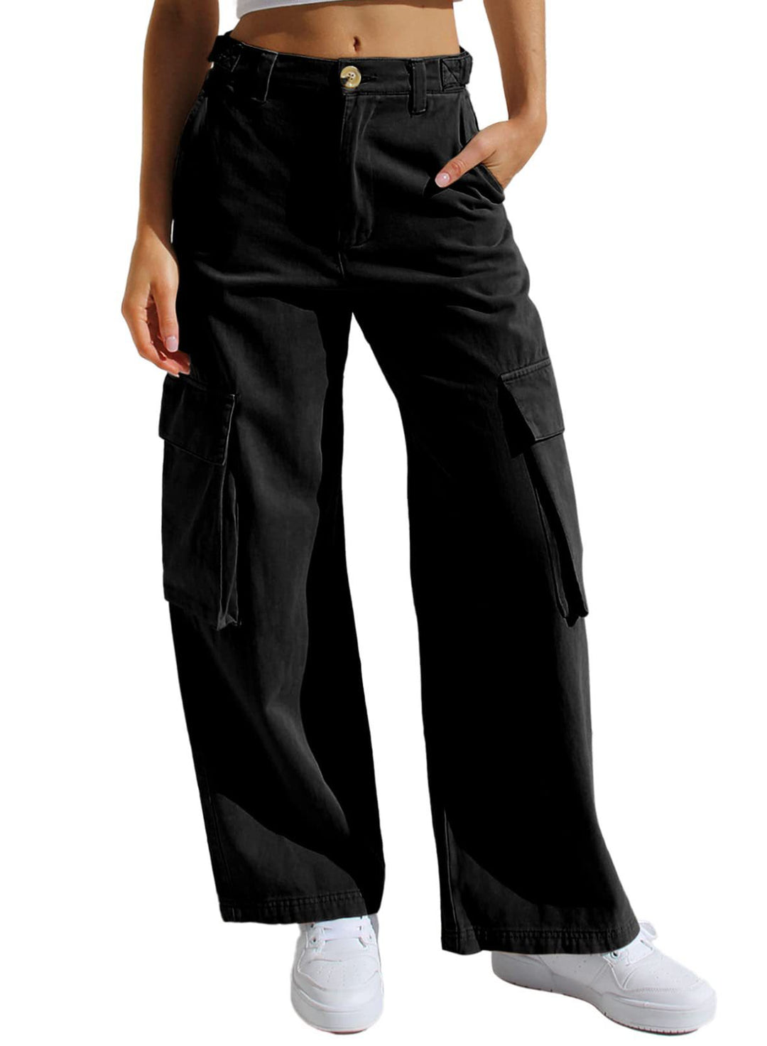 Women's cargo pants with practical side pockets and a casual cut Lisslune