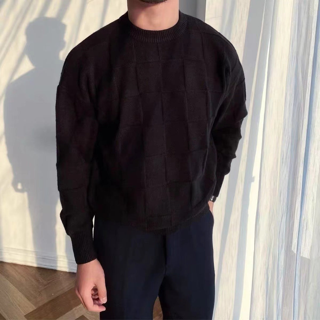 Men's casual sweater with textured design Lisslune
