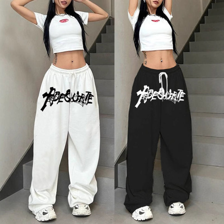 Women’s Casual Leisure Pants with Wide Cut and Stylish Print Lisslune