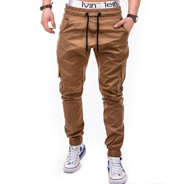 Men's cargo jogging pants with elastic waistband and practical side pockets Lisslune